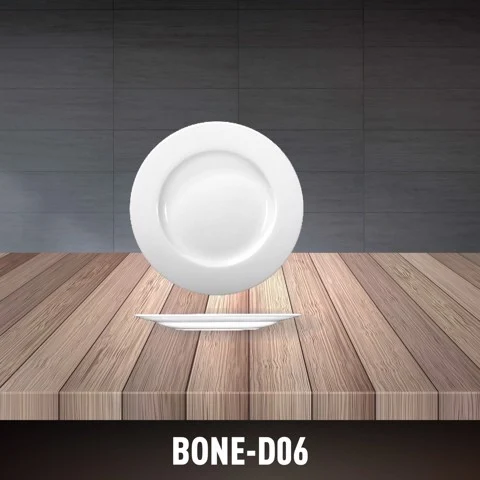 Bone Porcelain Flat Plate D06