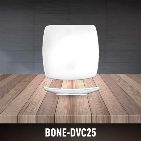 White Oval Plate BONE-DVC25