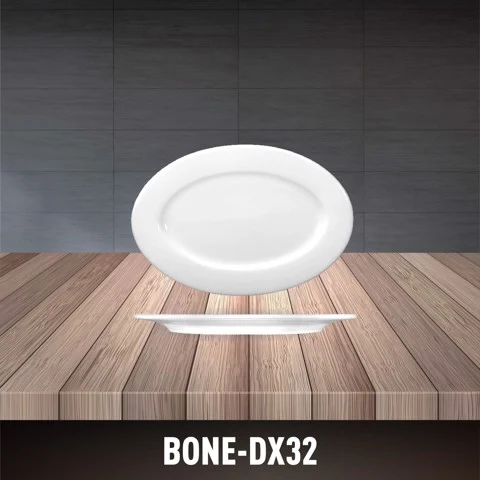 Porcelain Oval Plate BONE-DX32