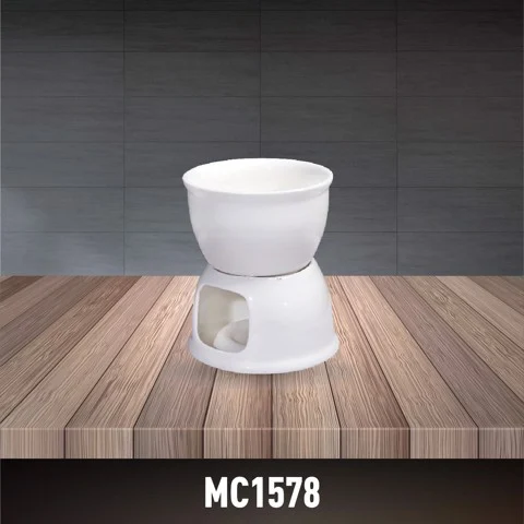 Candle Heat Fondue Porcelain Pot MC-1578