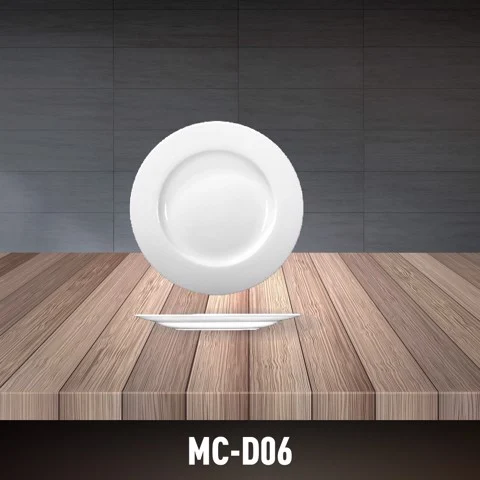 Porcelain Flat Dinner Plate MC-D06