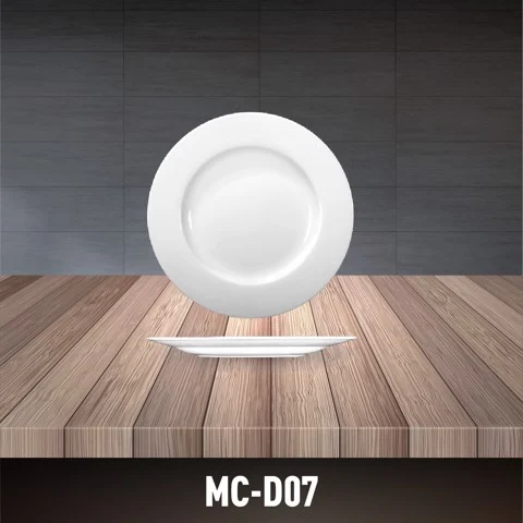 Porcelain Flat Dinner Plate MC-D07