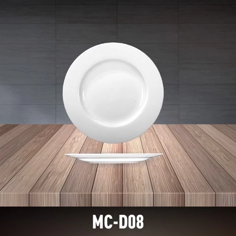 Porcelain Flat Dinner Plate MC-D08