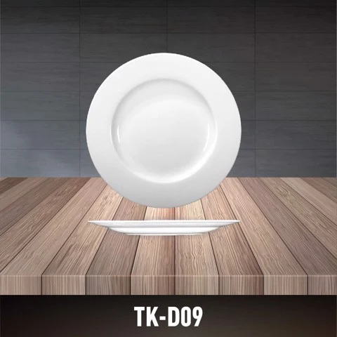 Porcelain Flat Dinner Plate TK-D09