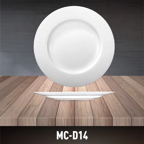 Porcelain Flat Dinner Plate MC-D14