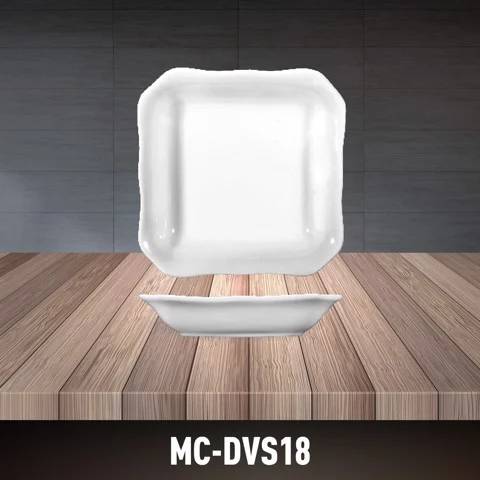 Porcelain Deep Square Plate MC-DVS18