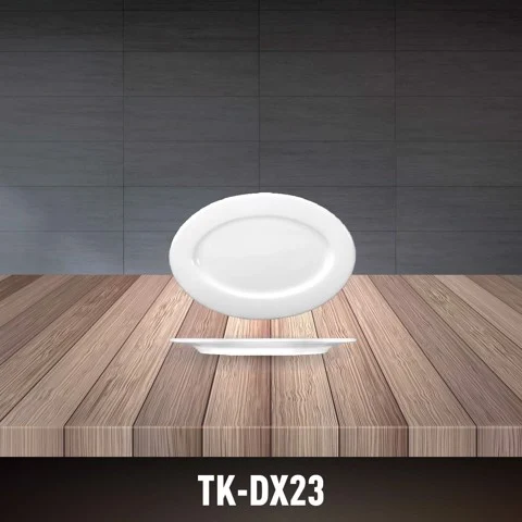 Porcelain Oval Plate TK-DX23 Trung Kien Porcelain Vietnam