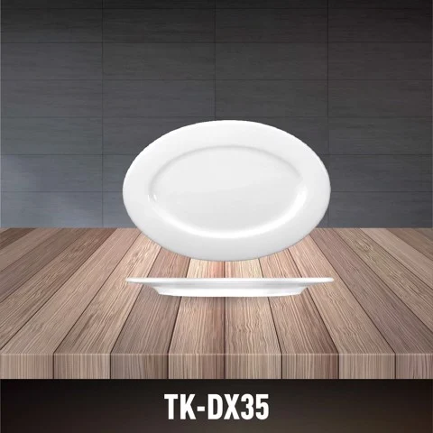 Porcelain Oval Plate TK-DX35 Manufacturing in Vietnam