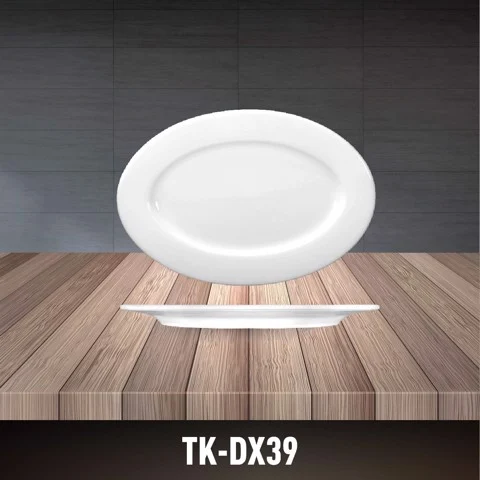 Porcelain Oval Plate TK-DX39 Manufacturing in Vietnam
